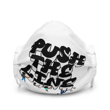 Load image into Gallery viewer, Black and White Premium #PushTheLine Face Mask ®