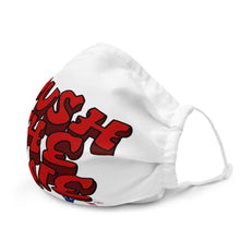 Load image into Gallery viewer, Red and White Premium #PushTheLine Face Mask ®