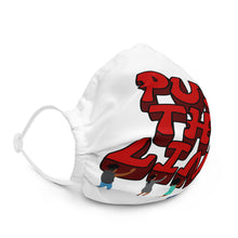Load image into Gallery viewer, Red and White Premium #PushTheLine Face Mask ®