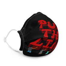 Load image into Gallery viewer, Black and Red Premium #PushTheLine Face Mask ®