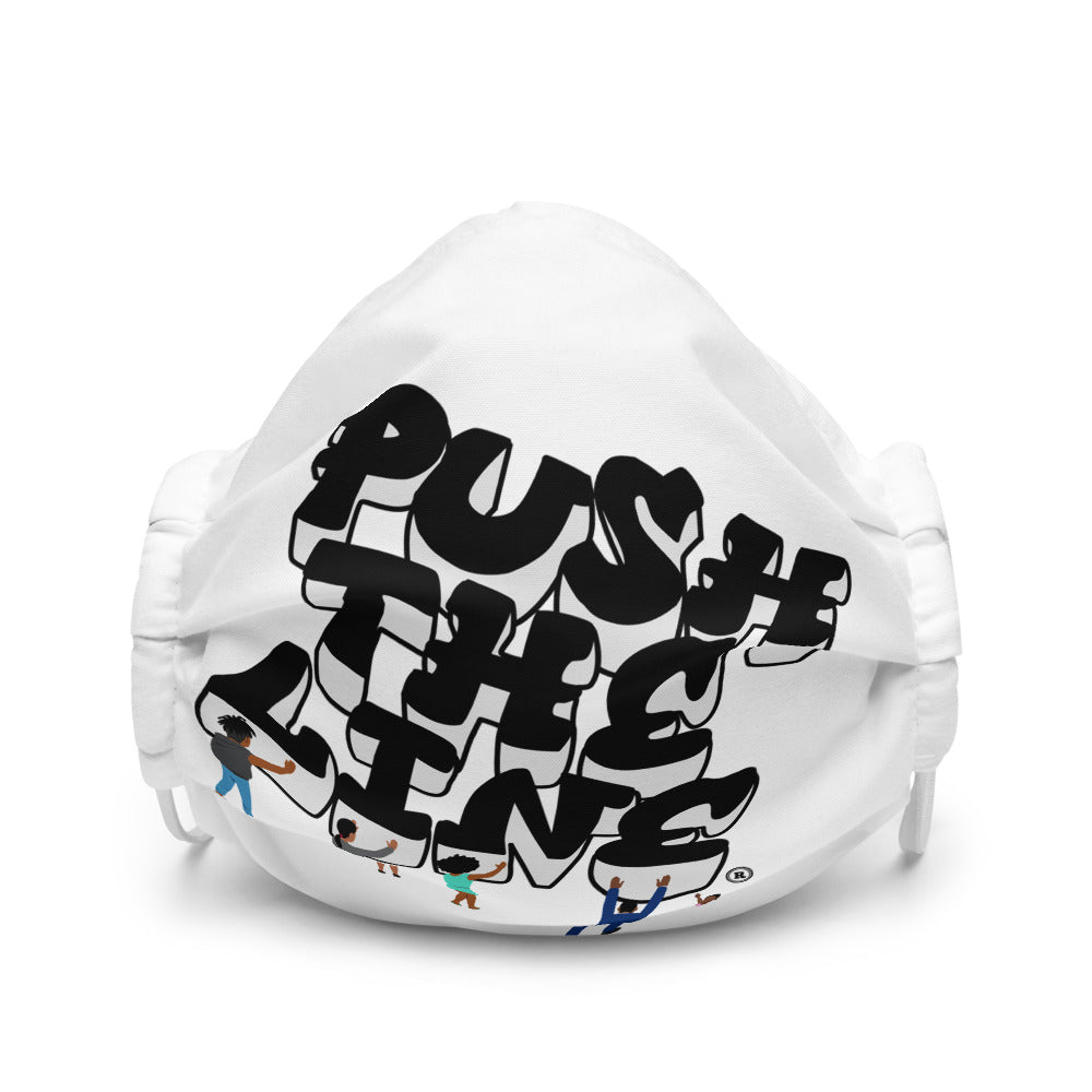 Black and White Premium #PushTheLine Face Mask ®